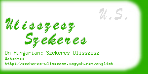 ulisszesz szekeres business card